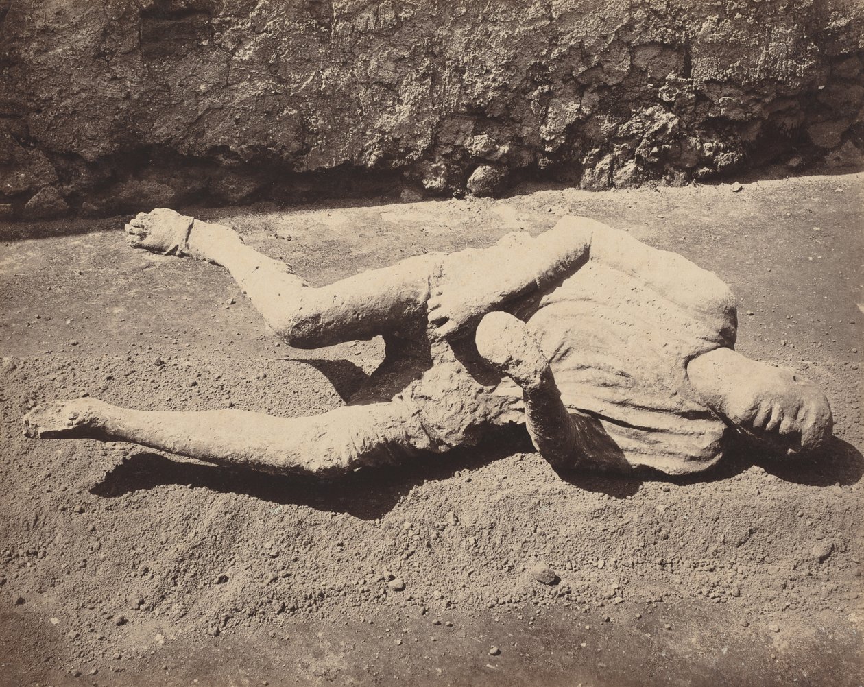 Mänsklig avgjutning, Pompeji,1873 (foto) av Giorgio Sommer