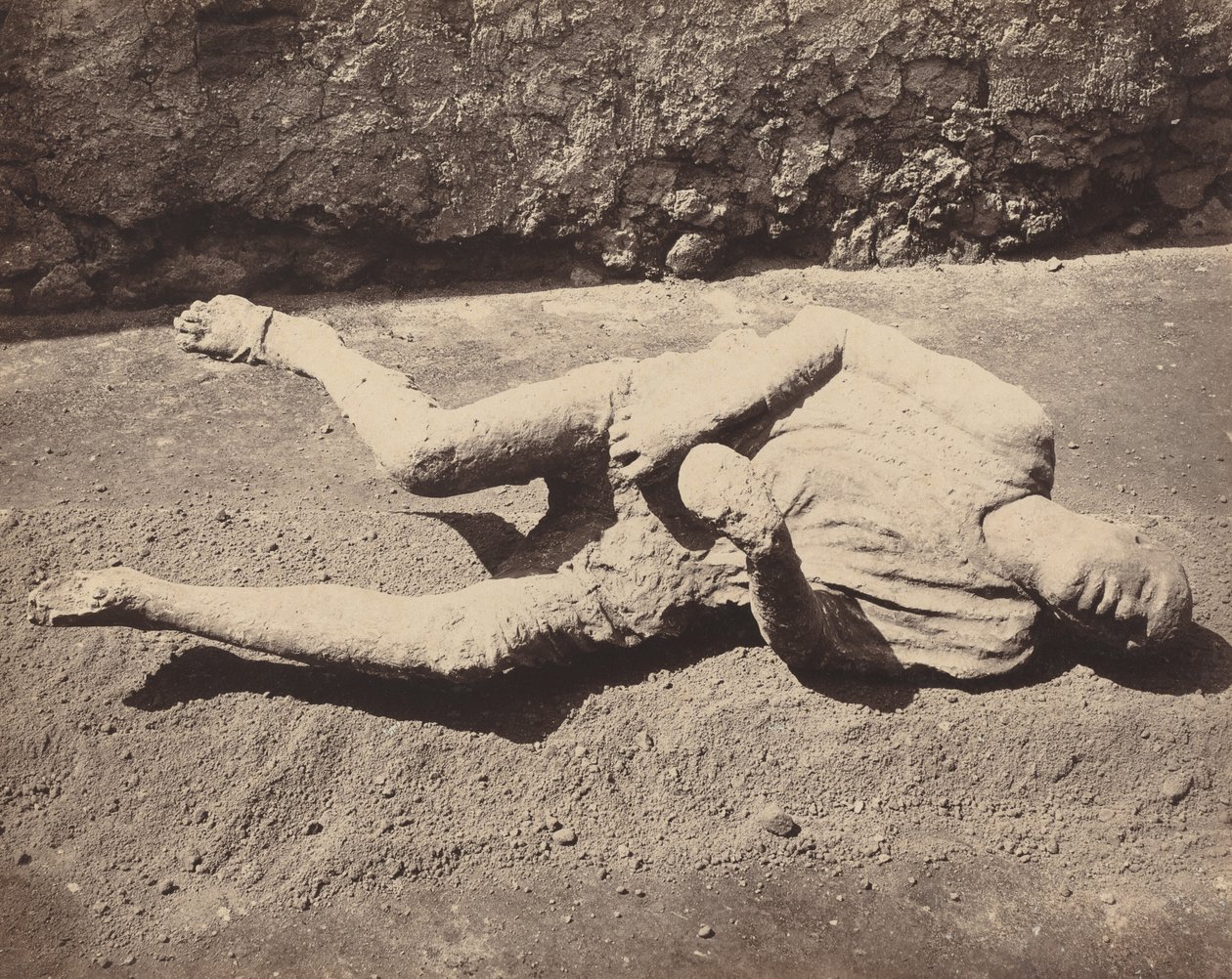 Mänskliga fotspår, Pompeji (Human Cast, Pompeii) av Giorgio Sommer