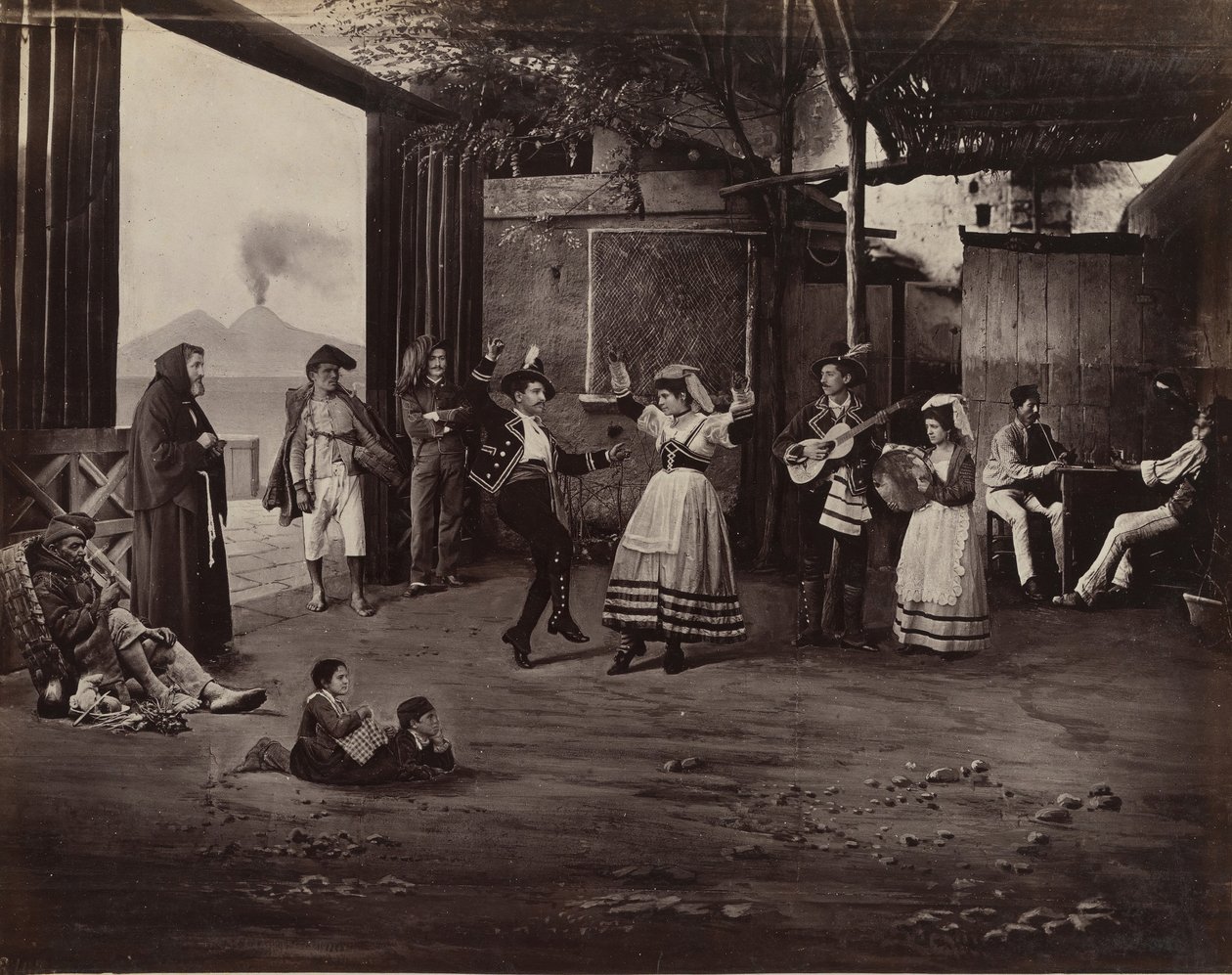 Neapel Tarantella, ca. 1870. av Giorgio Sommer