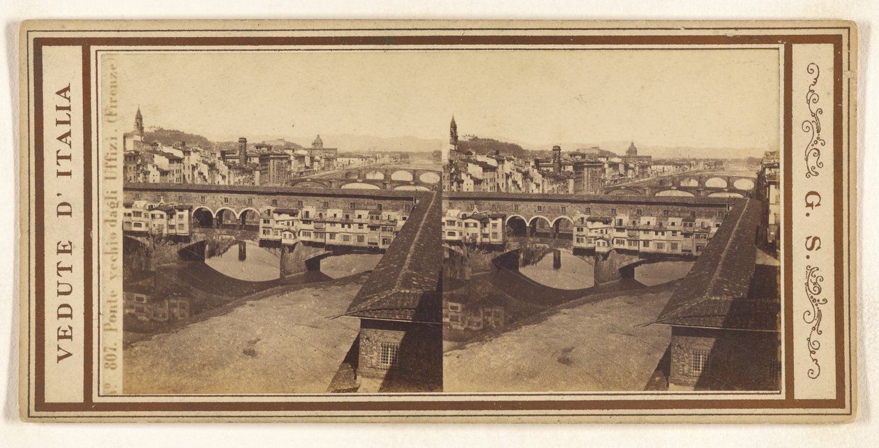 Gamla bron från Uffizierna, (Florens) av Giorgio Sommer