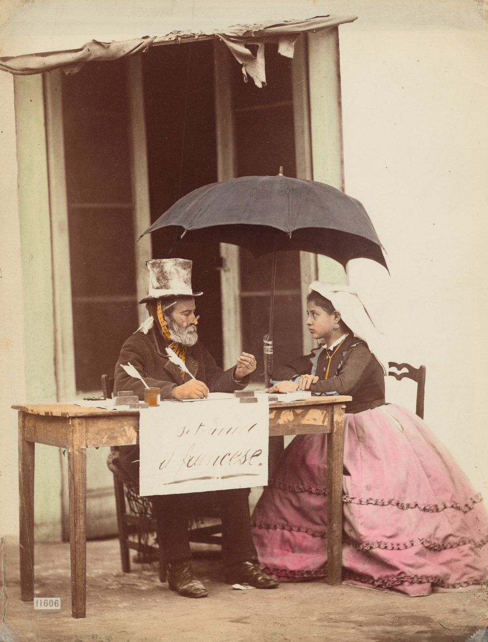 Offentlig författare, Neapel,1865-1870 (foto) av Giorgio Sommer