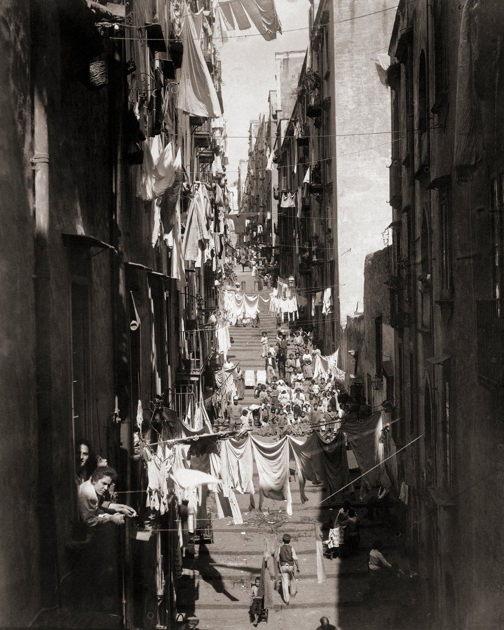 Gatubild, Neapel, Italien av Giorgio Sommer