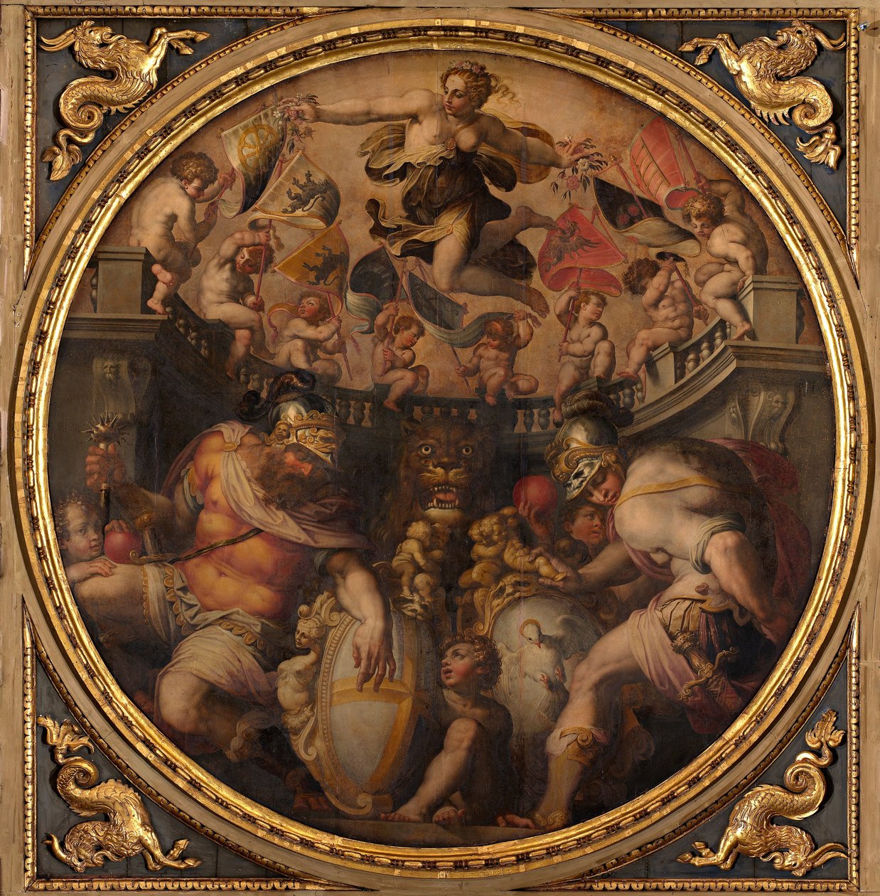 Allegorier över kvarteren Santo Spirito och Santa Croce, 1563-1565 av Giorgio Vasari