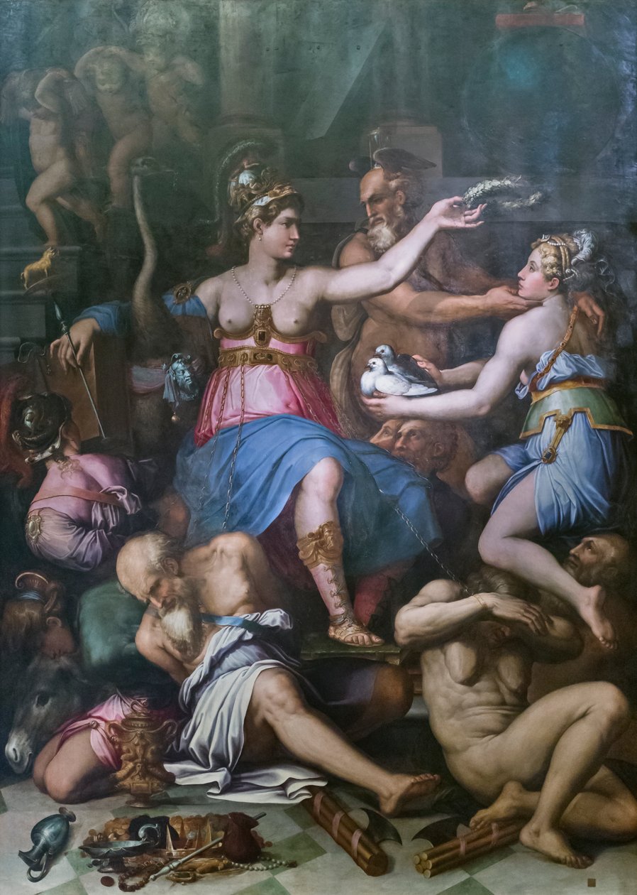 Allegori om rättvisan, sanningen och lasterna av Giorgio Vasari