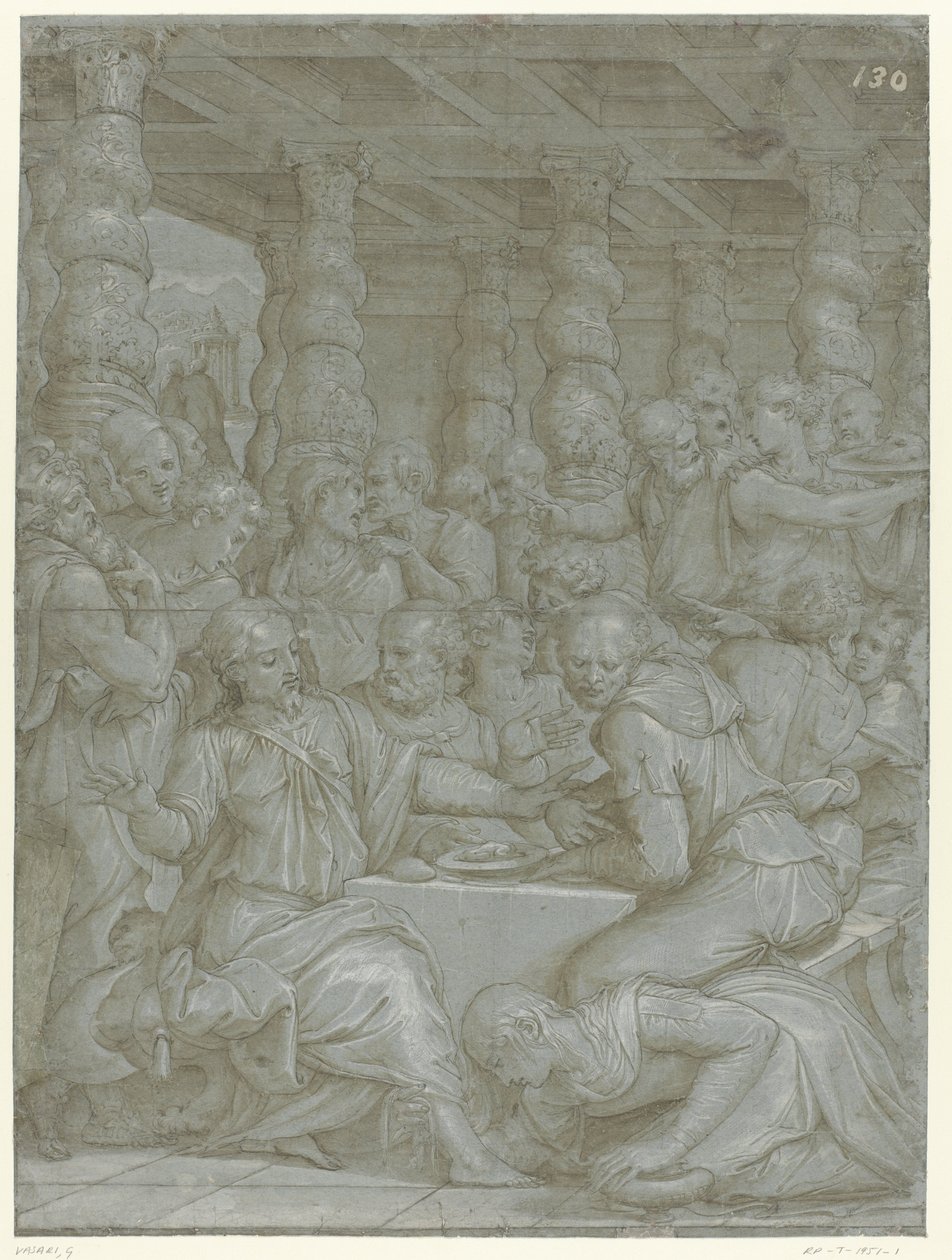 Kristus i fariséen Simons hus av Giorgio Vasari