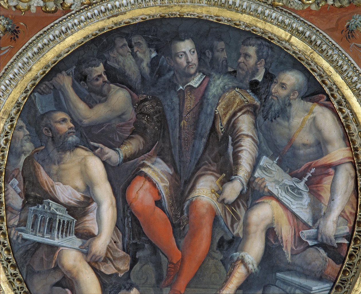 Cosimo I och hans konstnärer, från Sala di Cosimo I (se även 274610) av Giorgio Vasari