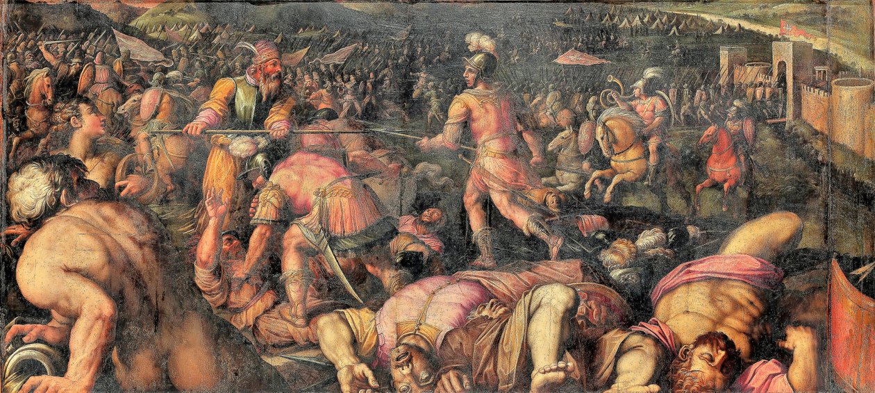 Radagaisus nederlag vid Fiesole av Giorgio Vasari
