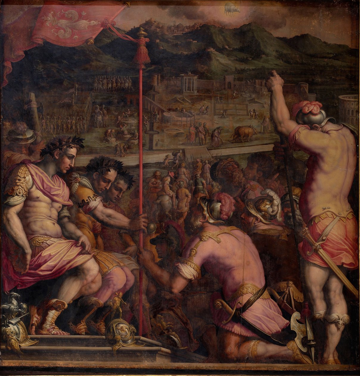 Grunden av Florentia, en romersk bosättning, 1563-1565 av Giorgio Vasari