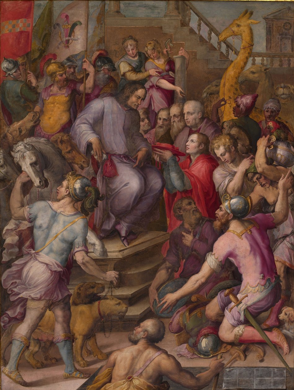 Lorenzo the Magnificent tar emot ambassadörernas hyllning, 1556-1558 av Giorgio Vasari