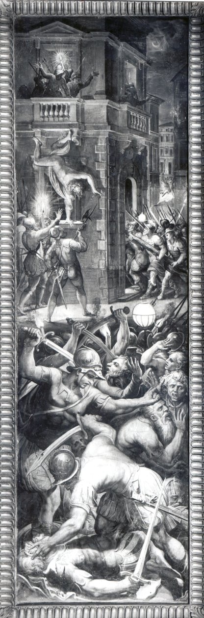 Massaker av Coligny och hugenotterna, 1573 av Giorgio Vasari
