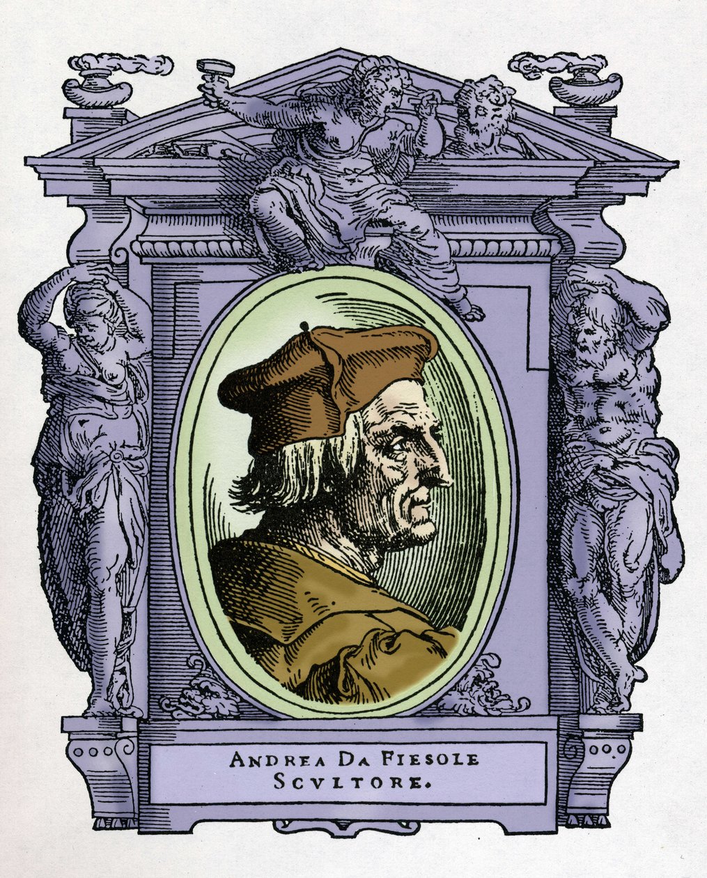 Porträtt av ANDREA DA FIESOLE (Andrea Ferrucci av Giorgio Vasari