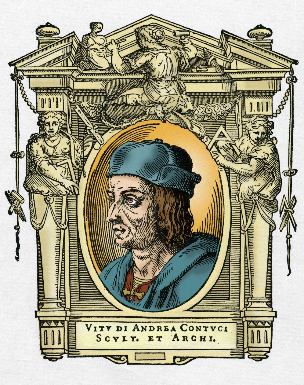 Porträtt av Jacopo Sansovino av Giorgio Vasari