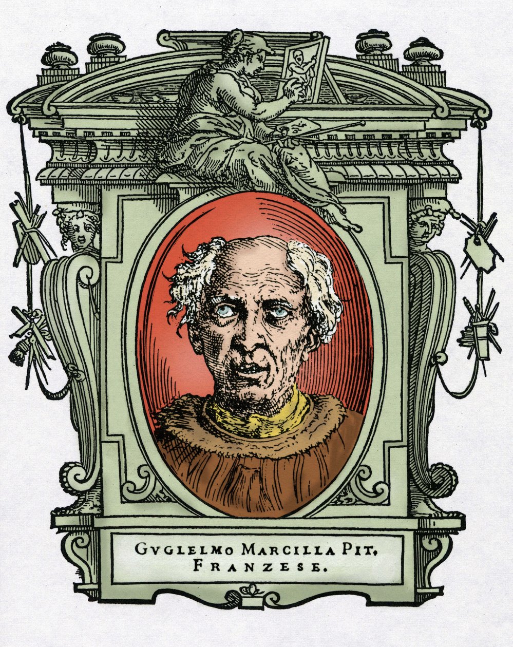 Porträtt av William av Marcillat av Giorgio Vasari