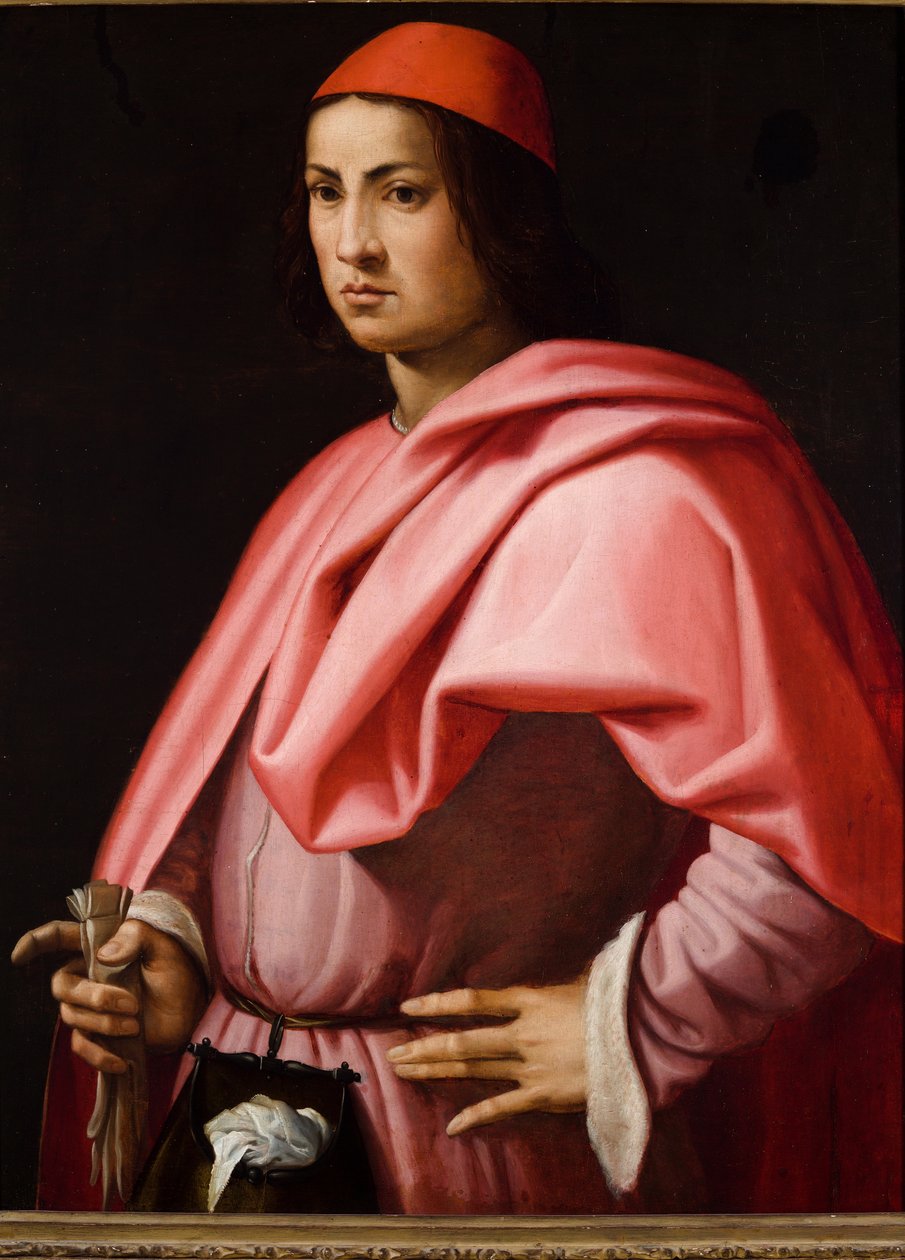 Porträtt av en florentinsk herre (olja ombord (olja på poppelskiva) av Giorgio Vasari