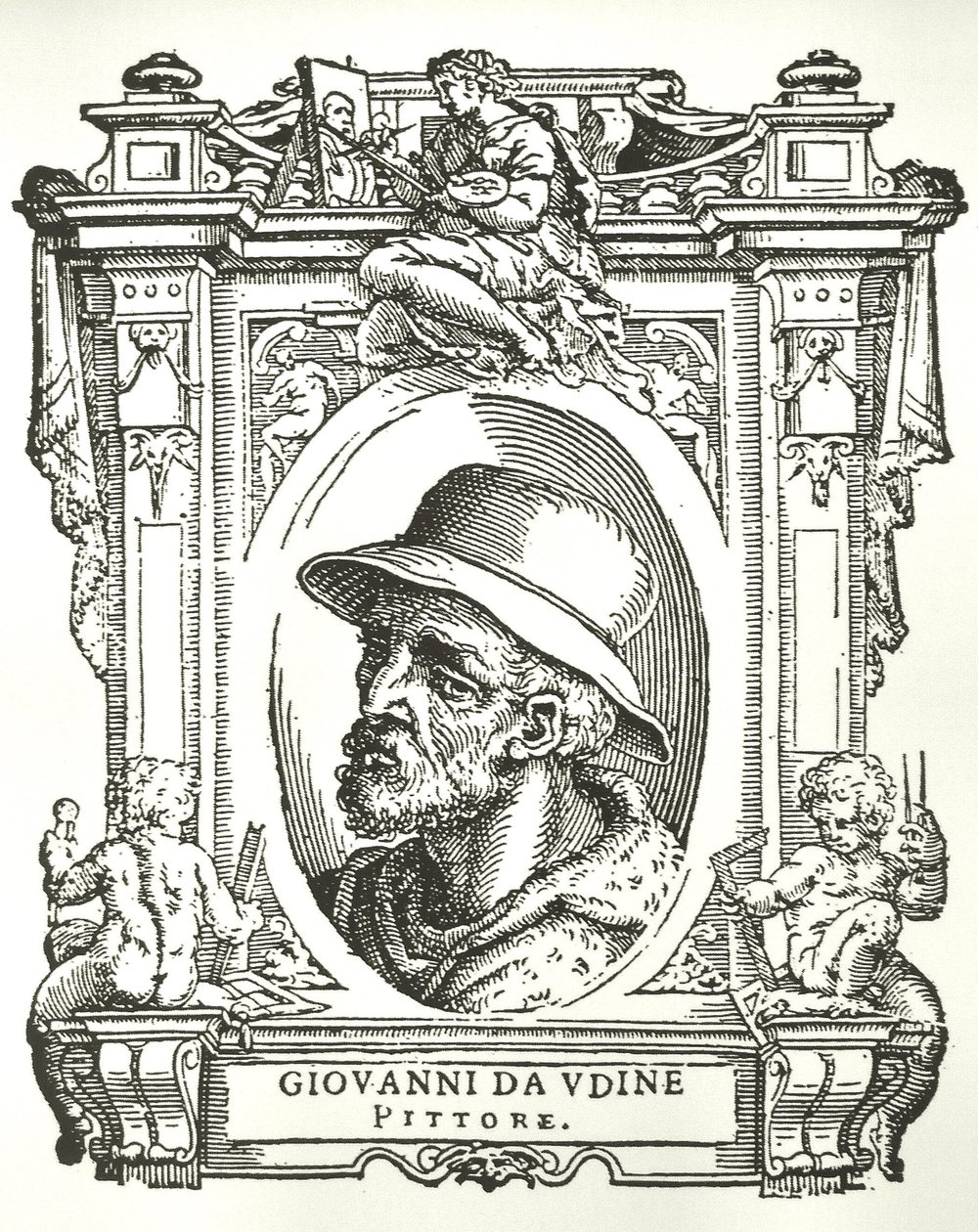 Porträtt av Giovanni da Udine av Giorgio Vasari