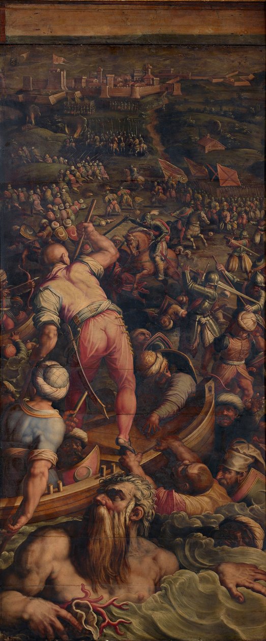 Turkarnas rutt vid Piombino, 1563-1565 av Giorgio Vasari
