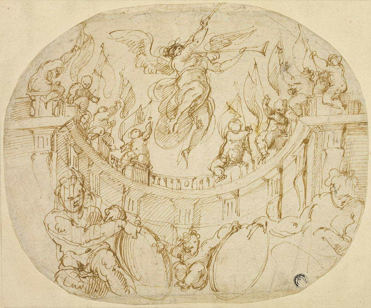 Studie till Allegori över två Quartieri i Florens av Giorgio Vasari