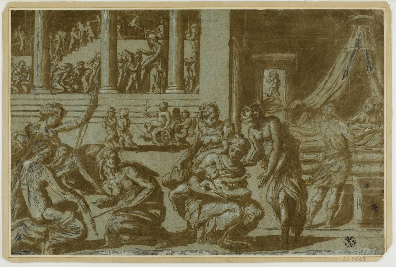 Studie för allegorin om födelse av Giorgio Vasari