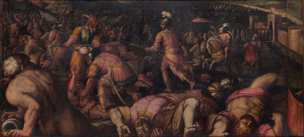 Slaget mot Radagaisus vid Faesulae 406, 1563-1565 av Giorgio Vasari