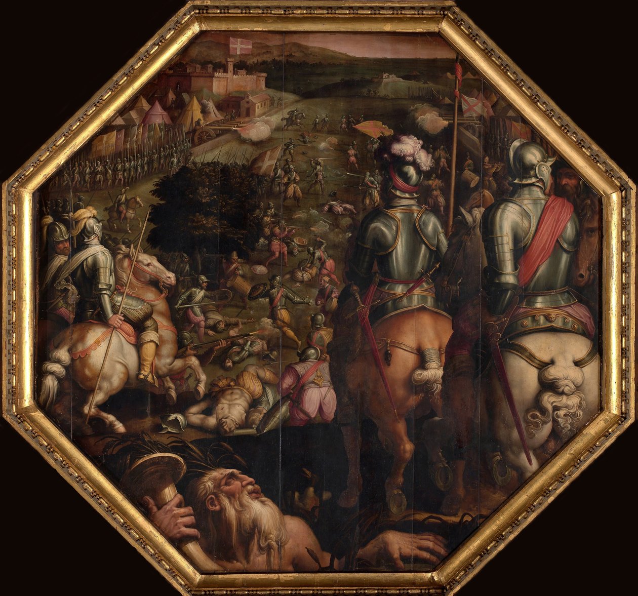 Slaget vid Marciano i Val di Chiana, 1563-1565 av Giorgio Vasari
