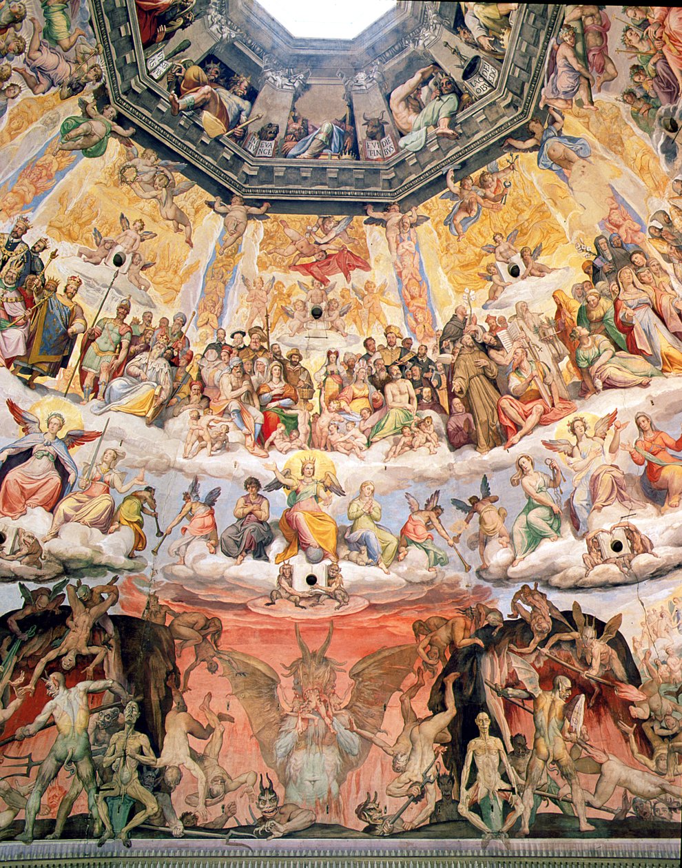 Den sista domen, detalj från Domkyrkans kupol, 1572-79 av Giorgio Vasari