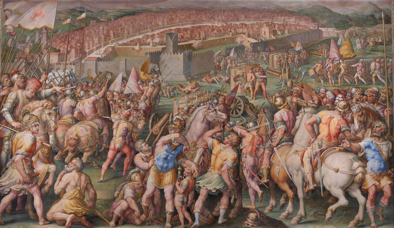 Stormningen av fästningen Stampace i Pisa, 1568-1571 av Giorgio Vasari