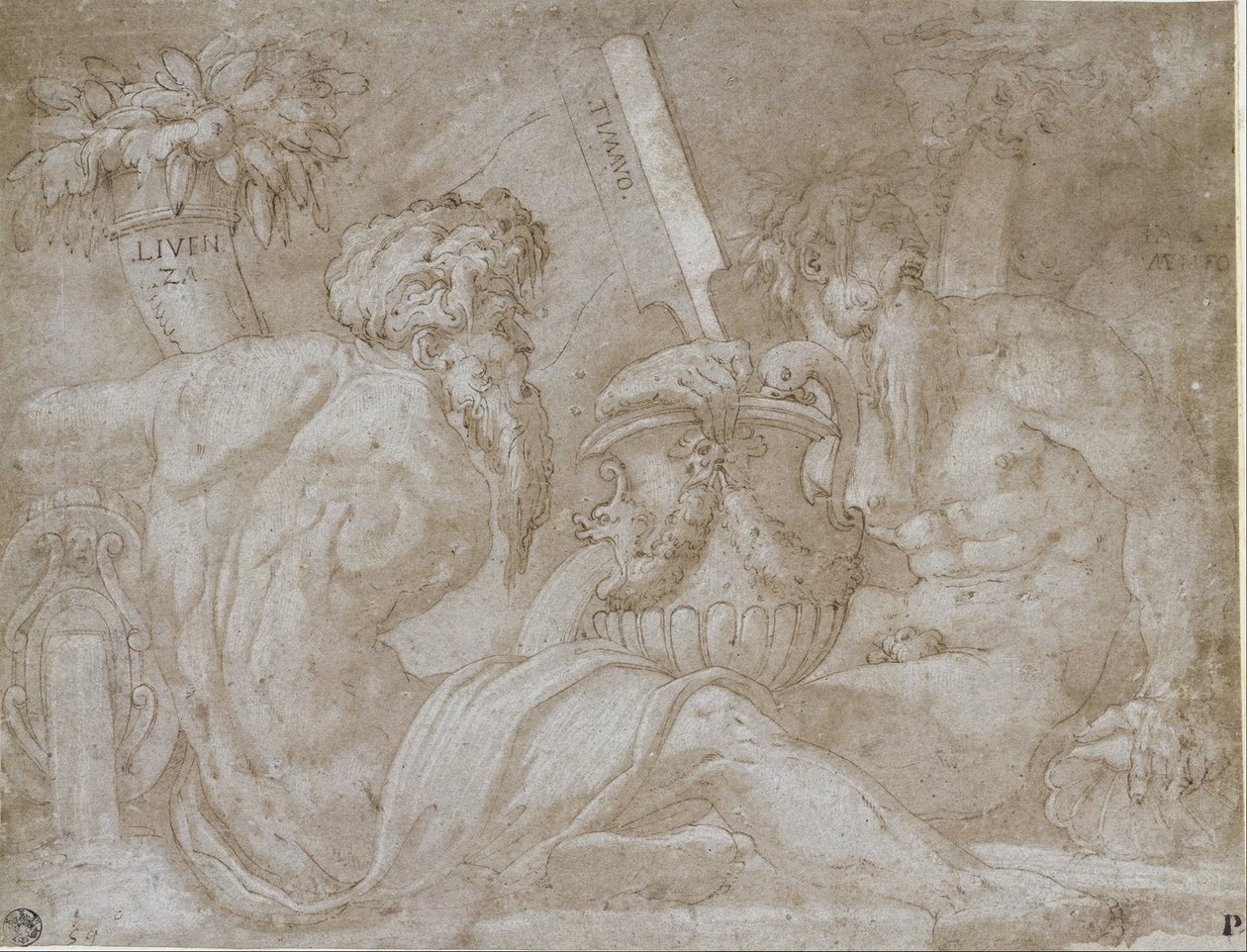 Tre flodgudar av Giorgio Vasari