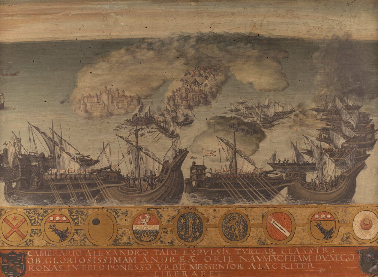 Sjöseger för Koroni, Peloponnesos av Giorgio di (1500 1559) Giovanni