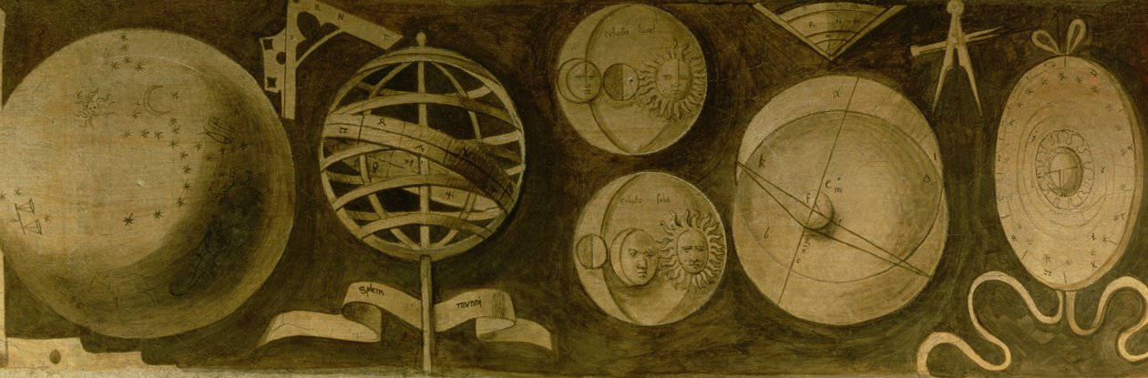Astrologi: Olika instrument och diagram av Giorgione da Castelfranco