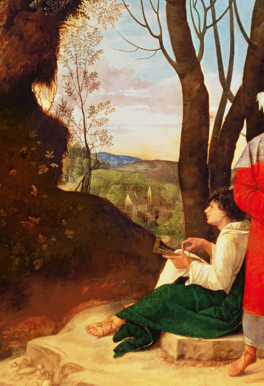 De tre filosoferna (detalj av 54291) av Giorgione da Castelfranco
