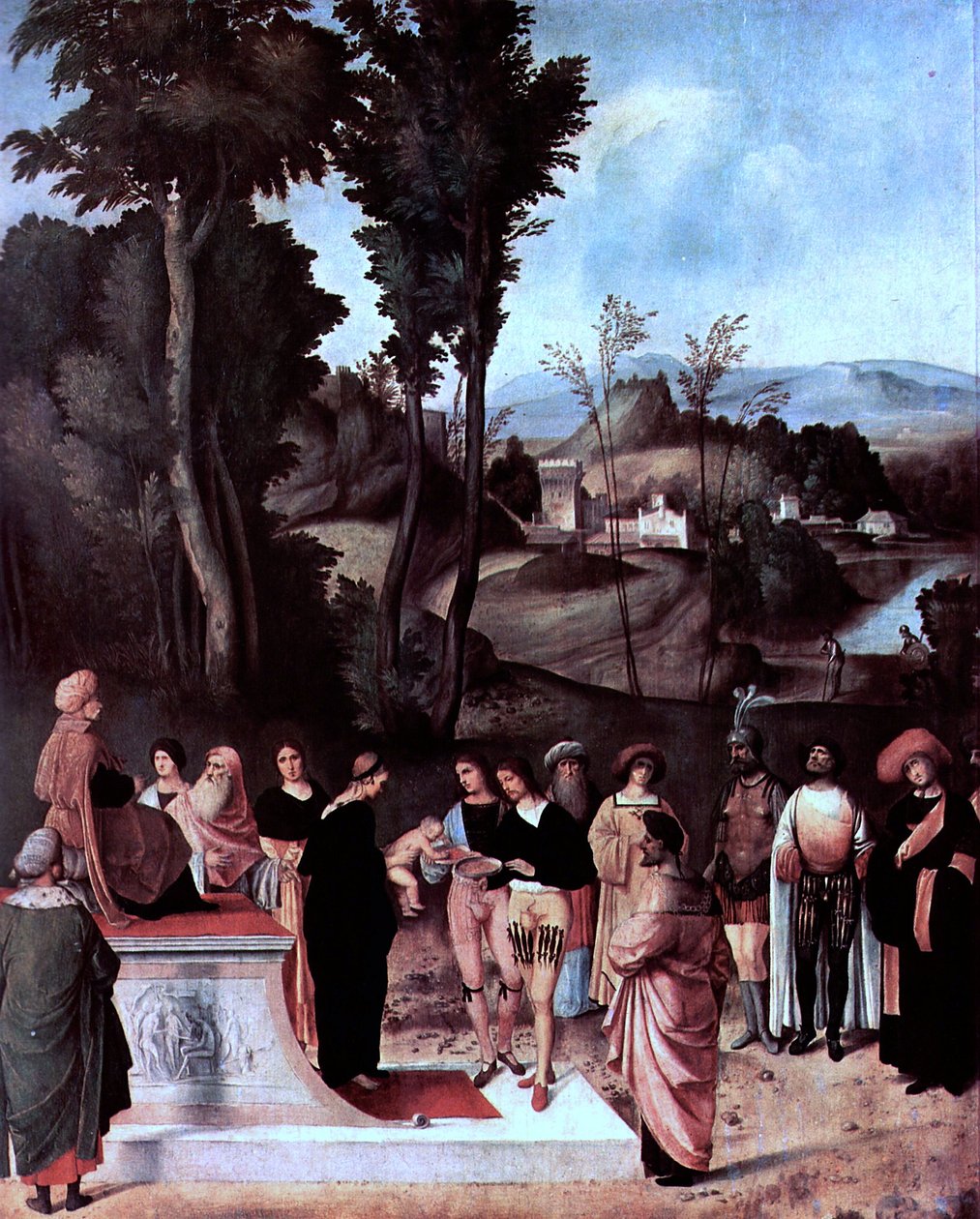 Engelska: Moses genomgår eldprov av Giorgione