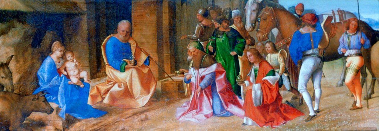 Tillbedjan av Magi, 1506-1507 av Giorgione da Castelfranco