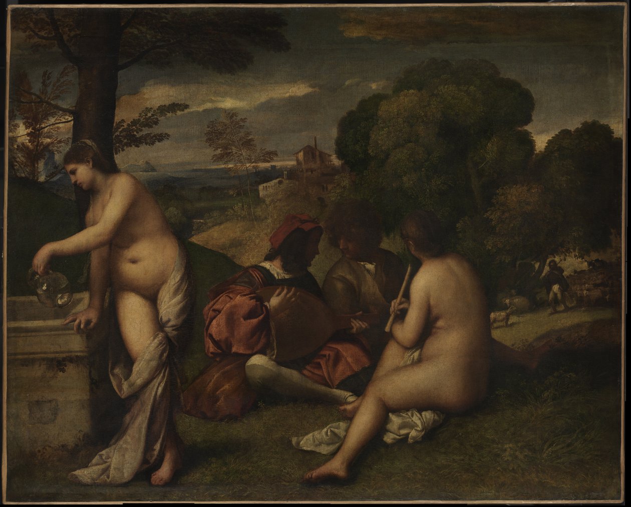Pastoralkonsert, ca. 1510 av Giorgione da Castelfranco