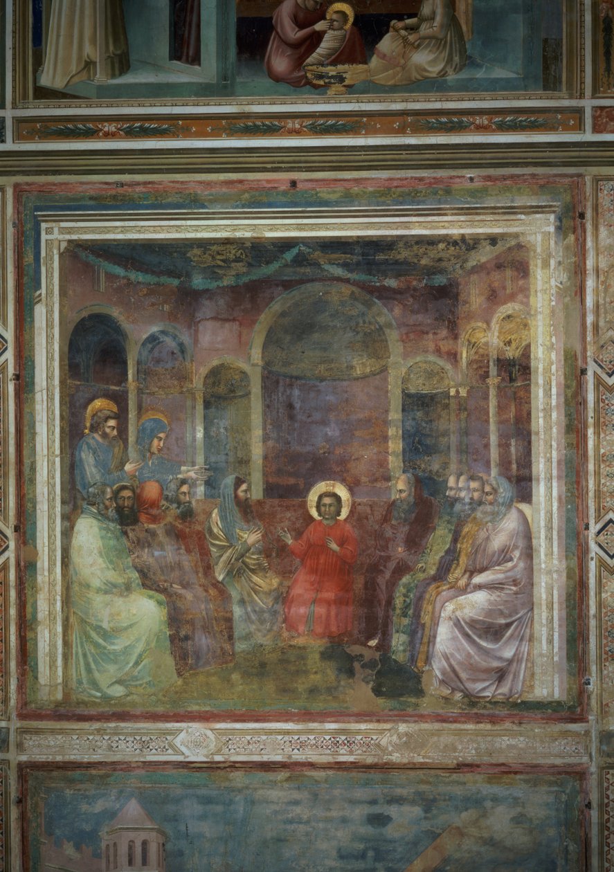 Kristus bland läkarna, ca 1305 av Giotto di Bondone