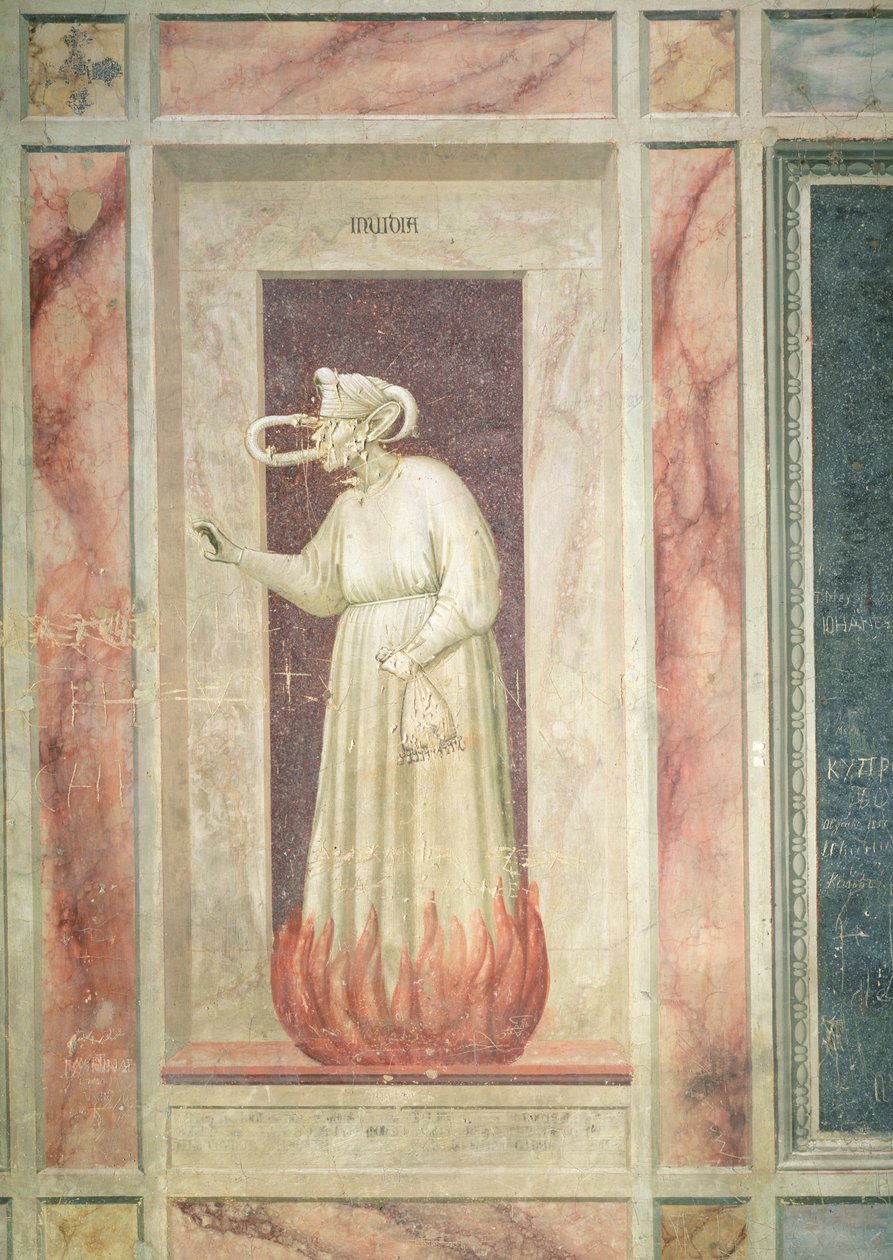 Avund, c.1305 av Giotto di Bondone