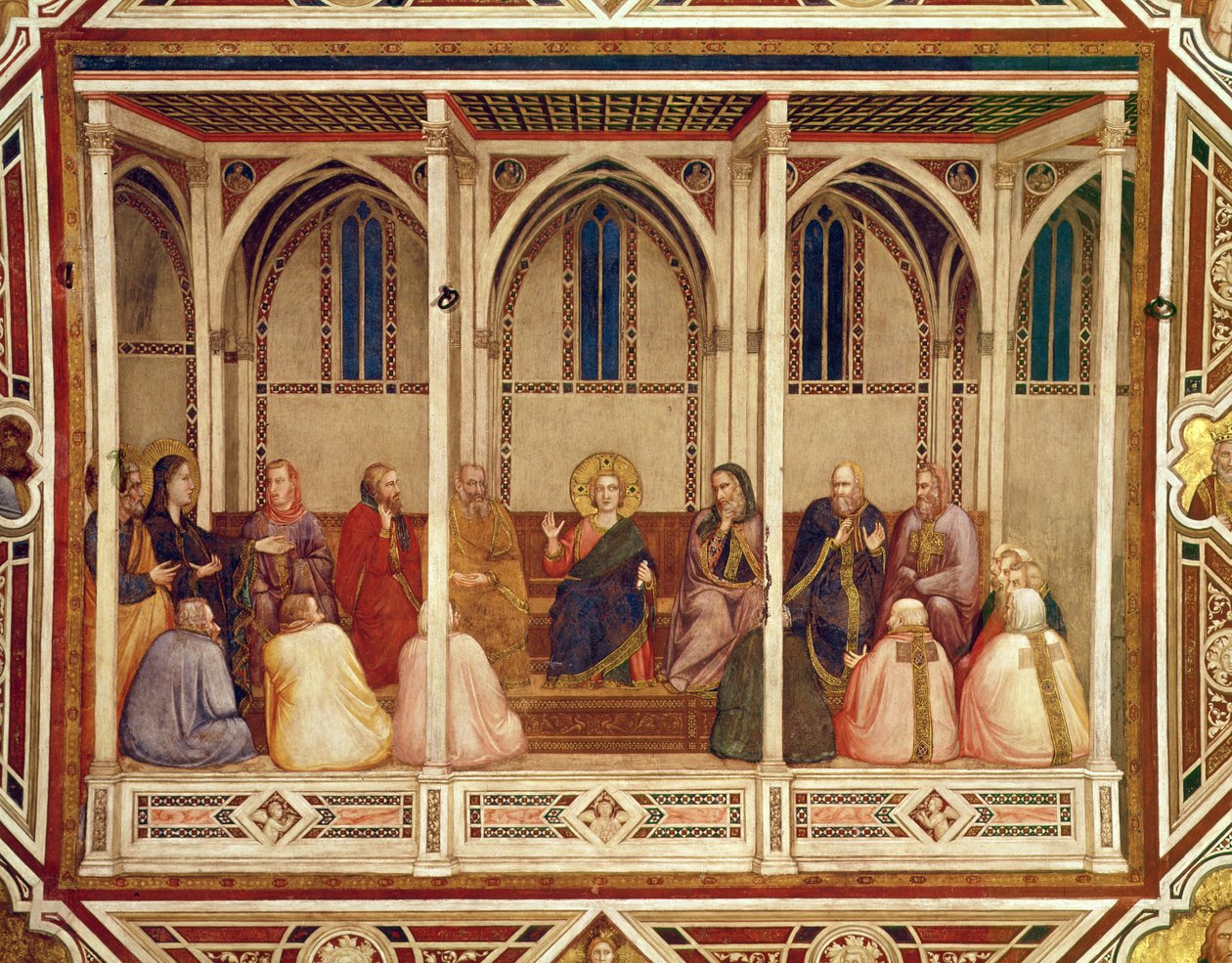 Jesus bland läkarna, c.1320 av Giotto di Bondone