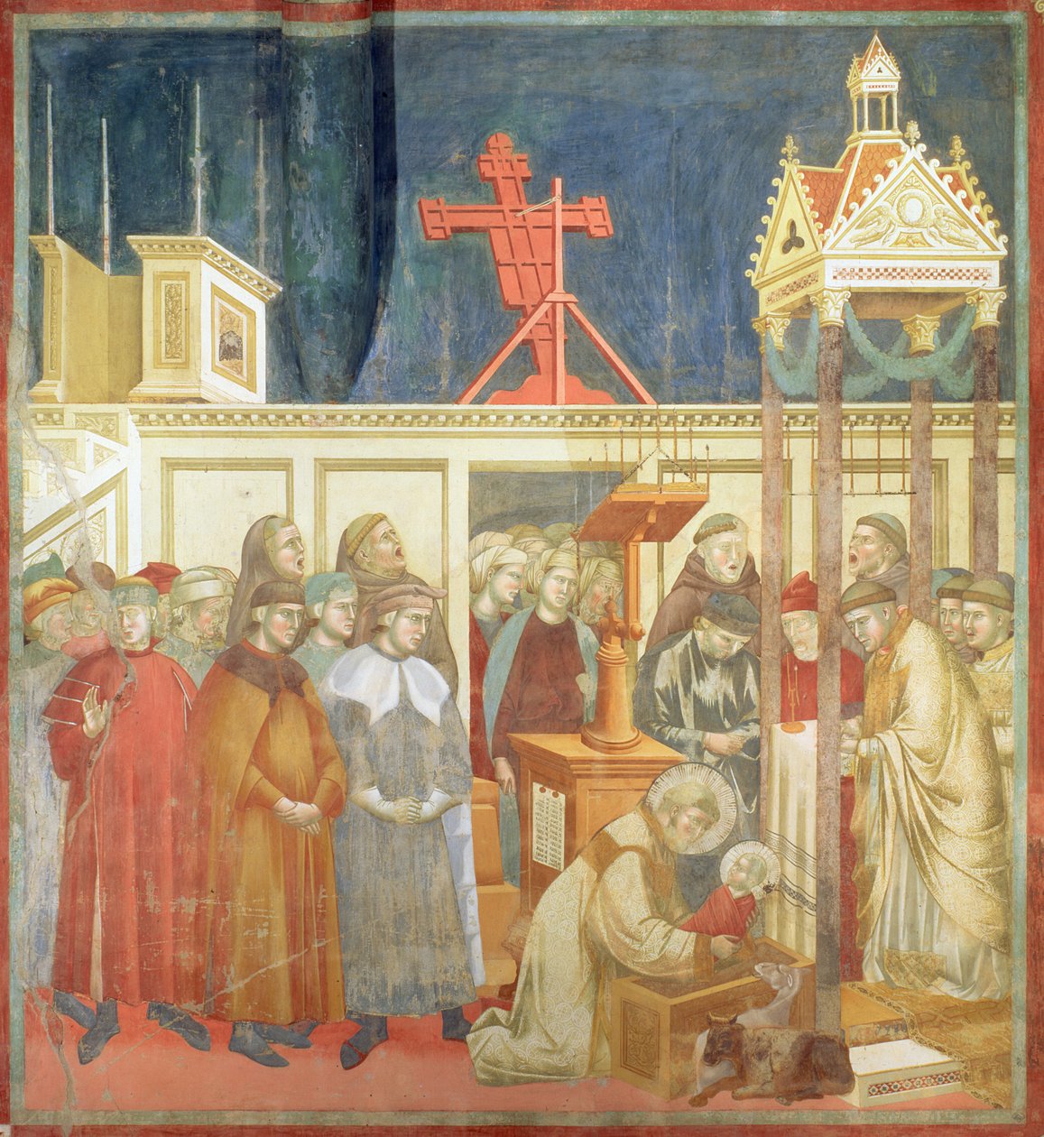 Franciskus av Assisi förbereder julkrubban i Grecchio, 1296-97 av Giotto di Bondone