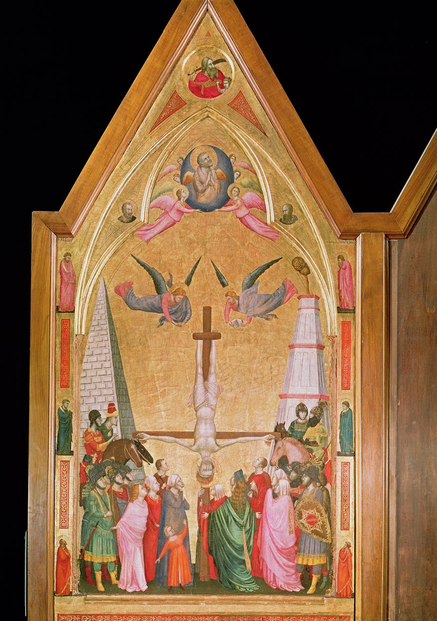 The Crucifixion of St. Peter, vänster panel från Stefaneschi Triptych, c.1320 (tempera på panel) av Giotto di Bondone