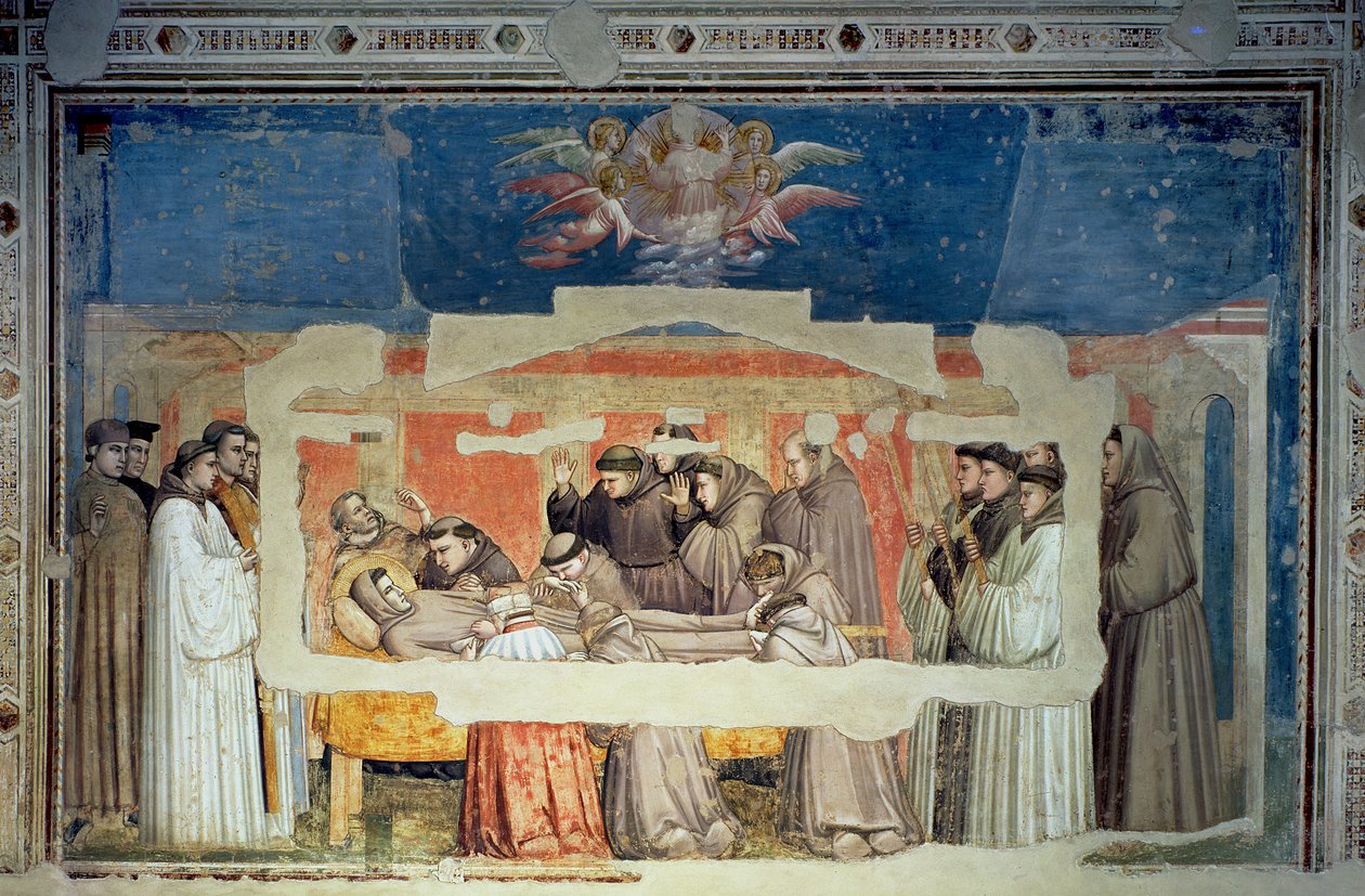 Franciskus död, från Bardi-kapellet av Giotto di Bondone