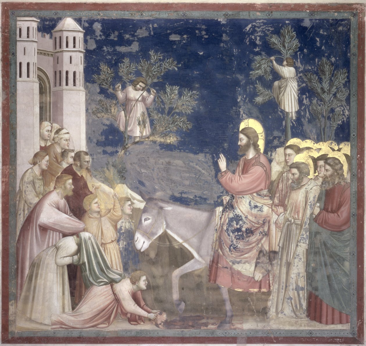 Inträdet i Jerusalem, ca 1305 av Giotto di Bondone