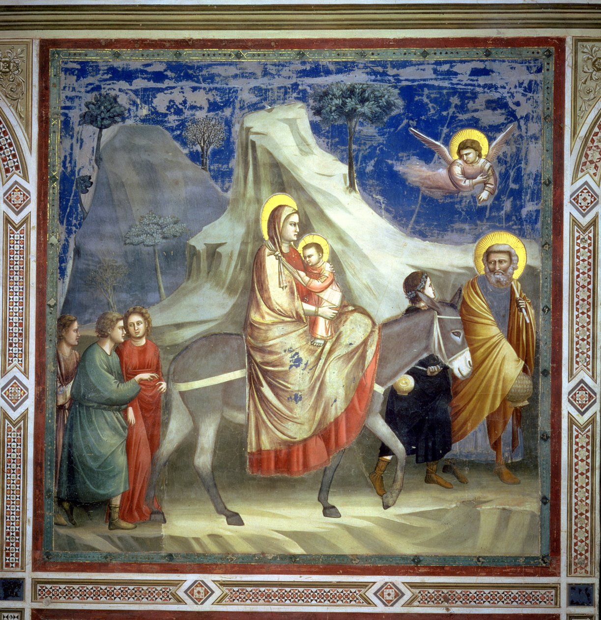 Flygningen till Egypten, c.1305 av Giotto di Bondone