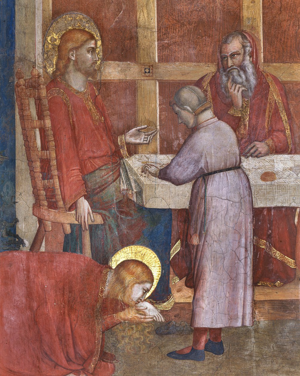 Magdalenas kapell, västra väggen: Scener ur Magdalenas liv, 
