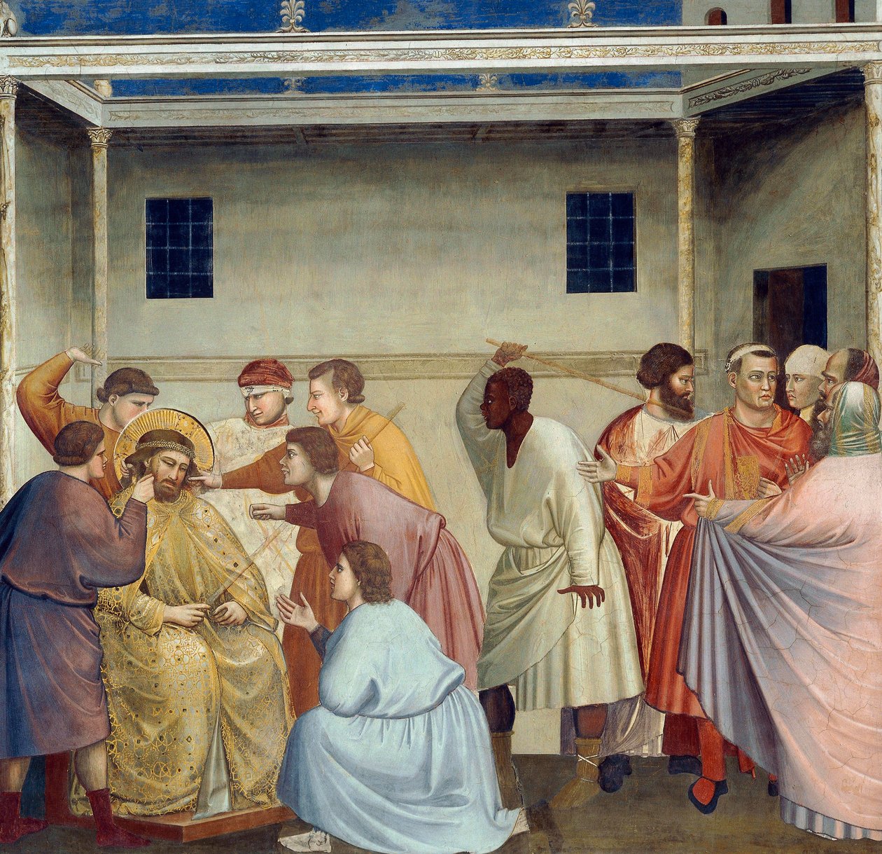 Kristi flagellation, detalj från Kristi liv och lidande, av Giotto av Giotto (c.1266 1337)