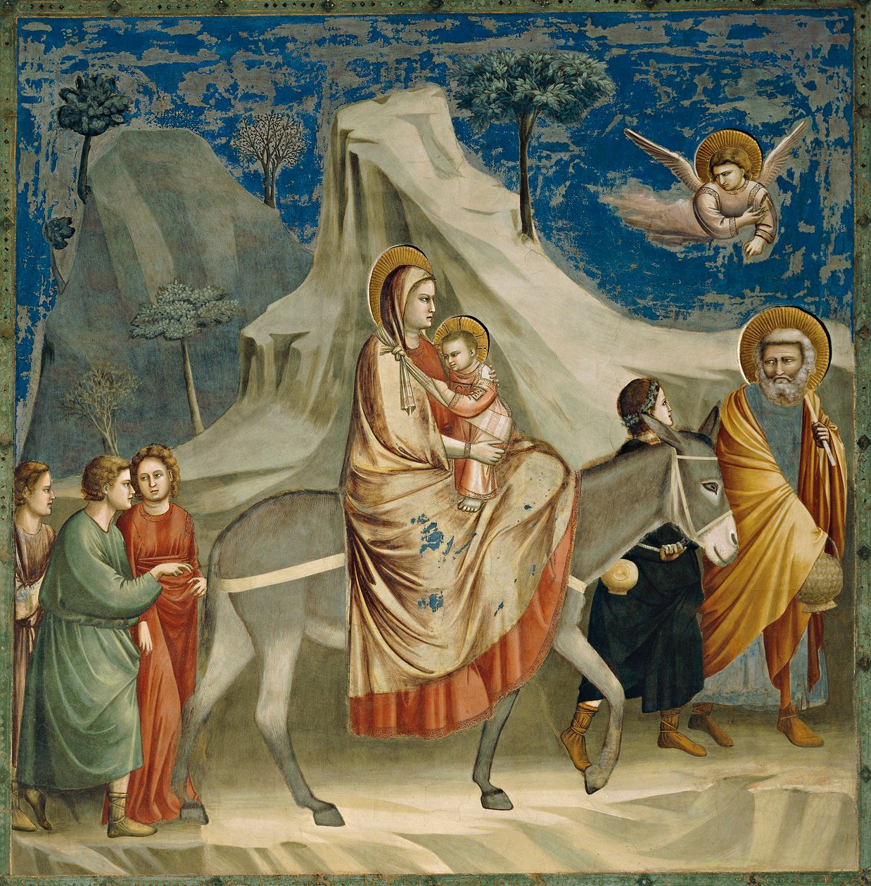 Flygningen till Egypten, detalj från Kristi liv och lidande av Giotto (c.1266 1337)