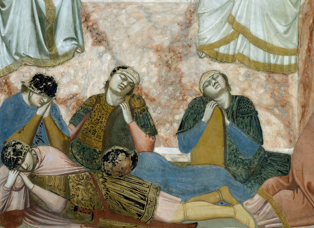 Kristi uppståndelse, detalj från Kristi liv och lidande, av Giotto av Giotto (c.1266 1337)