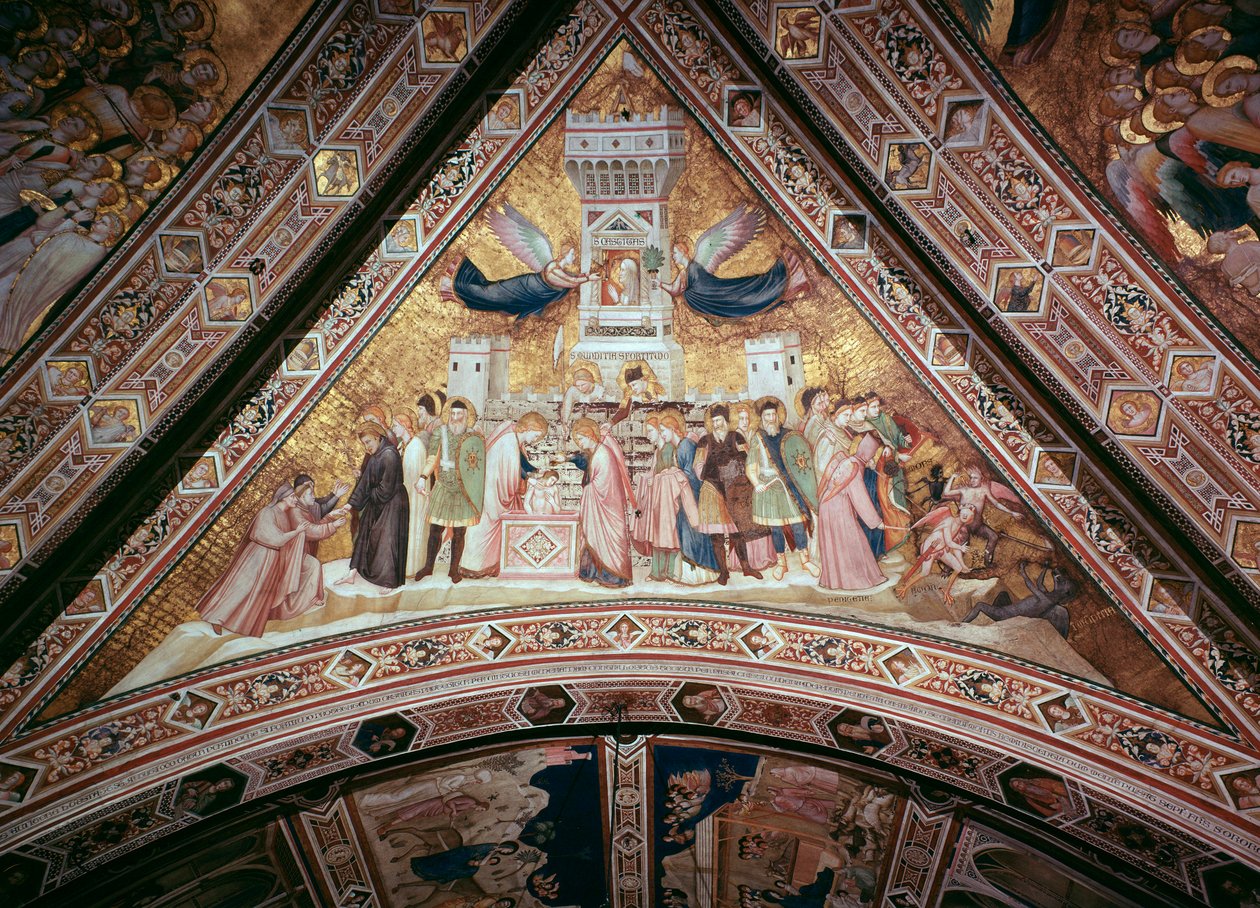 Allegori om kyskheten (fresko av Giotto (c.1266 1337)