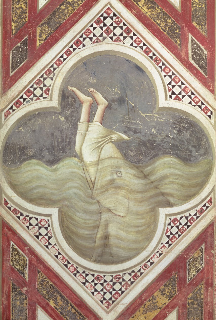 Jona och valen, ca 1305 (fresco) av Giotto (c.1266 1337)