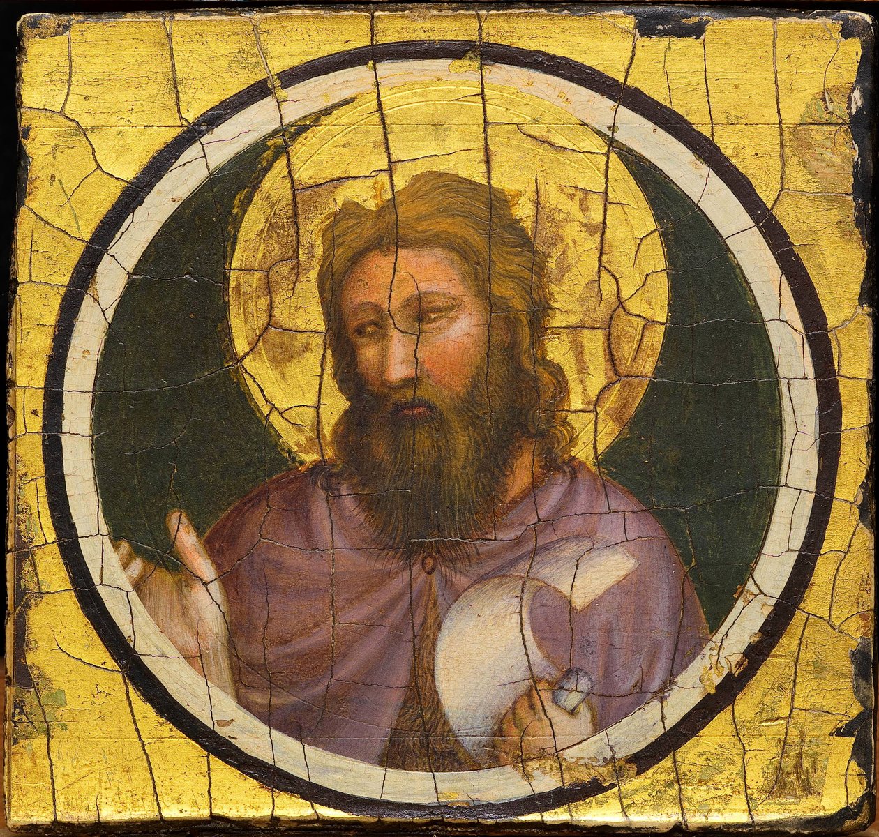 Johannes Döparen av Giotto di Bondone (1266-1377). Tempera på panel, ca 1320, Ente Cassa di Risparmio, Florens av Giotto (c.1266 1337)