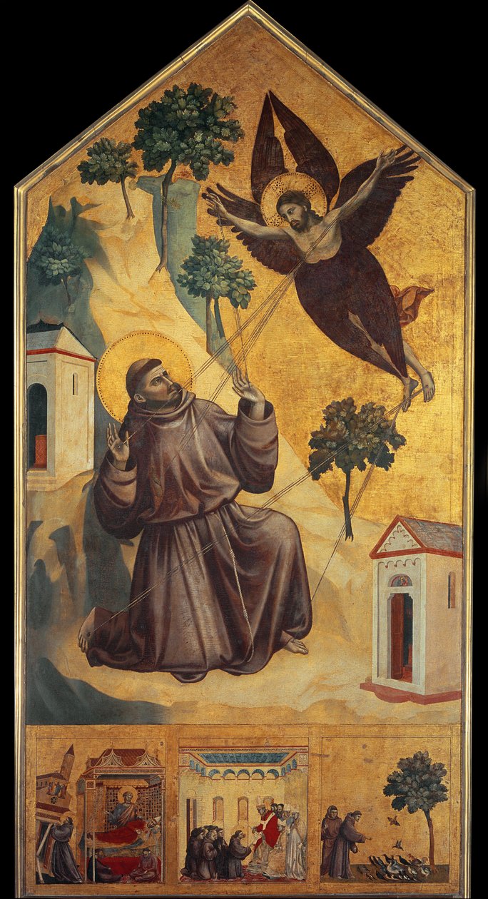 Franciskus Stigmata - Tempera på trä, c.1295-1300 av Giotto (c.1266 1337)