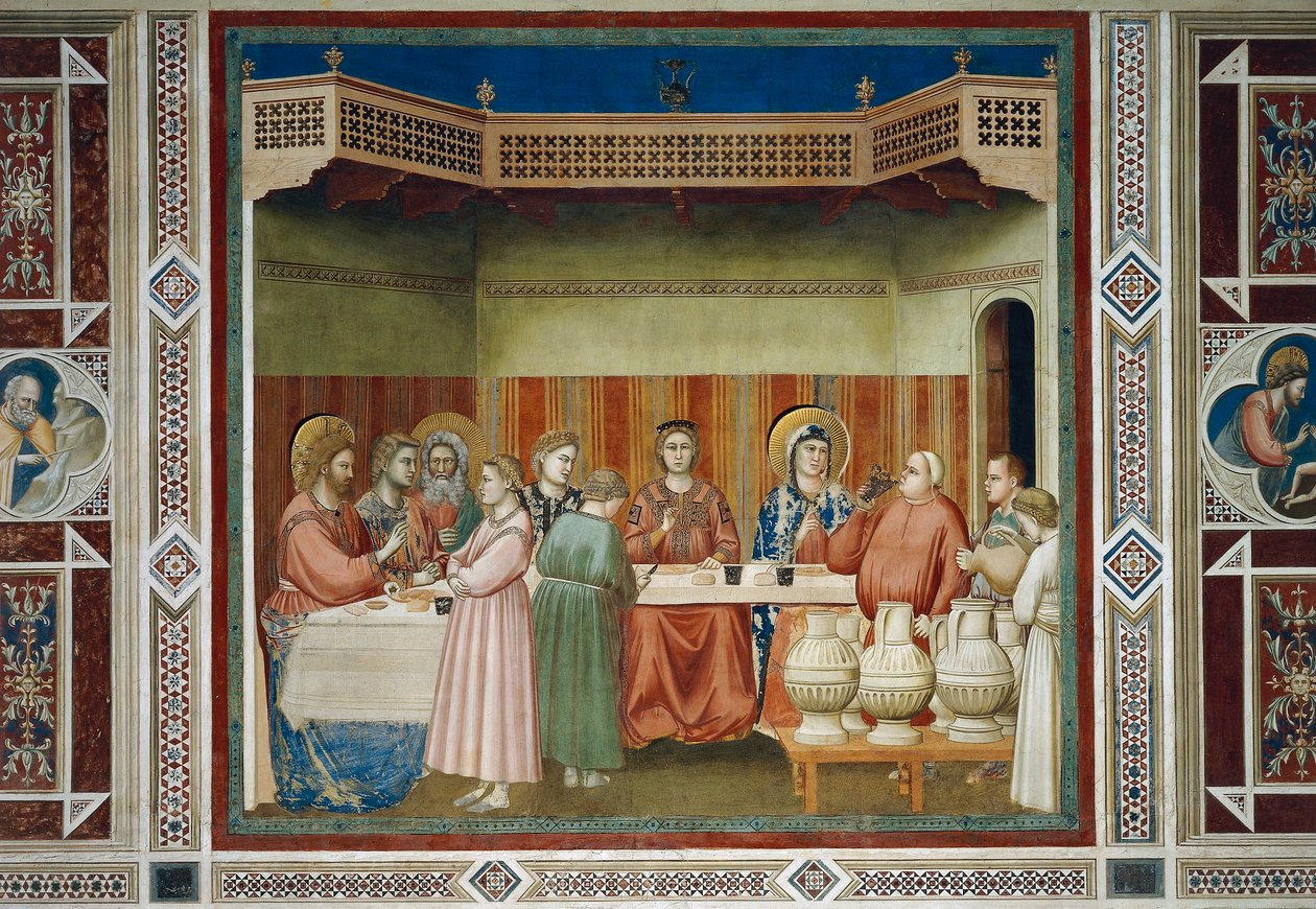 Kanas bröllop, Detalj från Kristi liv och lidande, av Giotto av Giotto (c.1266 1337)